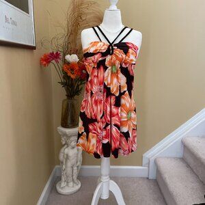B. Darlin Tropical Summer Fun Dress Size 6-8, Sweetheart Neckline